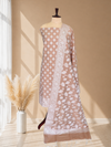 Premium Quality Banarasi Linen 3 Pcs Suit With Almond Beige Color