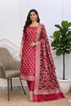 Banarasi Soft Semi Silk Meena 3 Pcs Suit  For All Party Wear