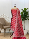 Banarasi Soft Semi Silk Meena 3 Pcs Suit  For All Party Wear