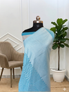 Very Beautiful Cotton Soft Silk Saree With Sky Blue Color