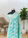Banarasi Soft Cotton Silk Saree With Jaal Design