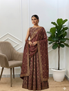 Rich Zari Banarasi Kimkhab Silk Gharara With Stone Work