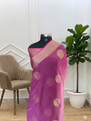 Beautiful Banarasi Cotton Very Soft Silk Saree With Rani Color