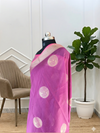 Beautiful Banarasi Cotton Very Soft Silk Saree With Rani Color