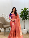 Banarasi Soft Silk Saree with Multi Color Stripe