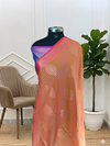 Banarasi Soft Silk Saree with Multi Color Stripe