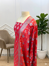 Banarasi Semi Katan Soft Silk Suit With All Over Meena