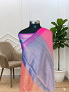 Banarasi Soft Silk Saree with Multi Color Stripe