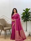 Banarasi Silk Saree With Rani Color
