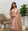 Beautiful Banarasi Linen Soft Silk Suit With Almond Beige Color