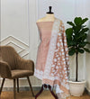 Beautiful Banarasi Linen Soft Silk Suit With Almond Beige Color