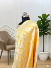 Banarasi Soft Cotton Silk Saree With Yellow Color