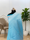 Very Beautiful Cotton Soft Silk Saree With Sky Blue Color