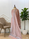 Very Soft Cotton Banarasi Silk Suit With Meena Baby Pinl Color