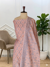Very Soft Cotton Banarasi Silk Suit With Meena Baby Pinl Color