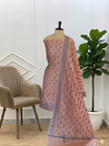 Banarasi Cotton Soft Silk Suit For All Party Wear Light Baby pink Color