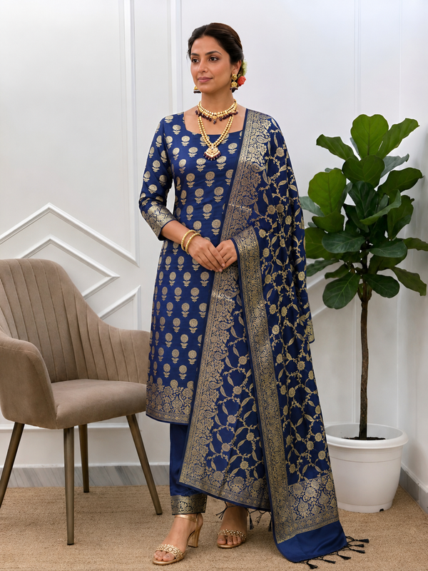 The Heritage Edit Classic Banarasi Silk Salwar Kameez 3 Pcs Suit