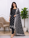 Festive Banarasi Handloom Silk Unstitched Suit With Beautiful Black Color