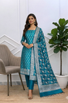 Banarasi Semi Katan Soft Silk Suit With All Over Design