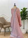 Banarasi Cotton Soft Silk Suit For All Party Wear Light Baby pink Color